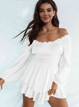 Load image into Gallery viewer, Off Shoulder Smocked Waist Romper