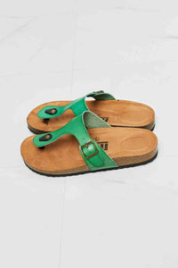 MMShoes Drift Away T-Strap Flip-Flop in Green Sandals