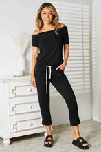 Load image into Gallery viewer, Double Take Asymmetrical Neck Tied Jumpsuit with Pockets