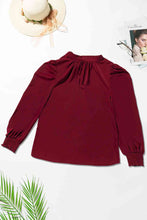 Load image into Gallery viewer, Mock Neck Puff Sleeve Blouse