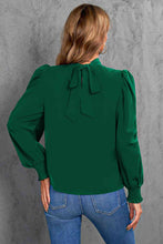 Load image into Gallery viewer, Mock Neck Puff Sleeve Blouse