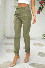 Load image into Gallery viewer, Belt Detail Jogger Pants