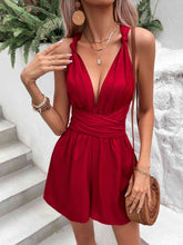 Load image into Gallery viewer, Knot Detail Tie Back Romper