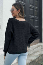 Load image into Gallery viewer, Crisscross Surplice Neck Long Sleeve Sweater