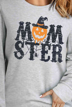 Load image into Gallery viewer, Round Neck Long Sleeve MOMSTER Graphic Sweatshirt