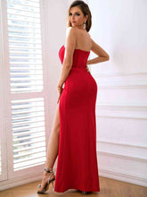 Load image into Gallery viewer, Strapless Split Seam Detail Dress