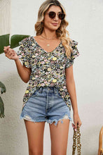 Load image into Gallery viewer, V-Neck Short Sleeve Blouse