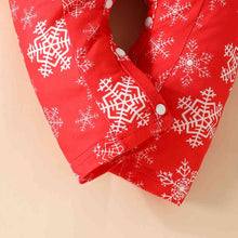 Load image into Gallery viewer, Christmas Snowflake Bow Detail Jumpsuit