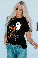 Load image into Gallery viewer, Round Neck Short Sleeve Ghost Graphic T-Shirt