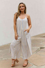 Load image into Gallery viewer, HEYSON Full Size Multi Colored Striped Jumpsuit with Pockets