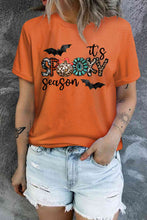 Load image into Gallery viewer, Round Neck Short Sleeve IT&#39;S SPOOKY SEASON Graphic T-Shirt