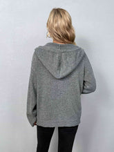 Load image into Gallery viewer, Button-Down Long Sleeve Hooded Sweater